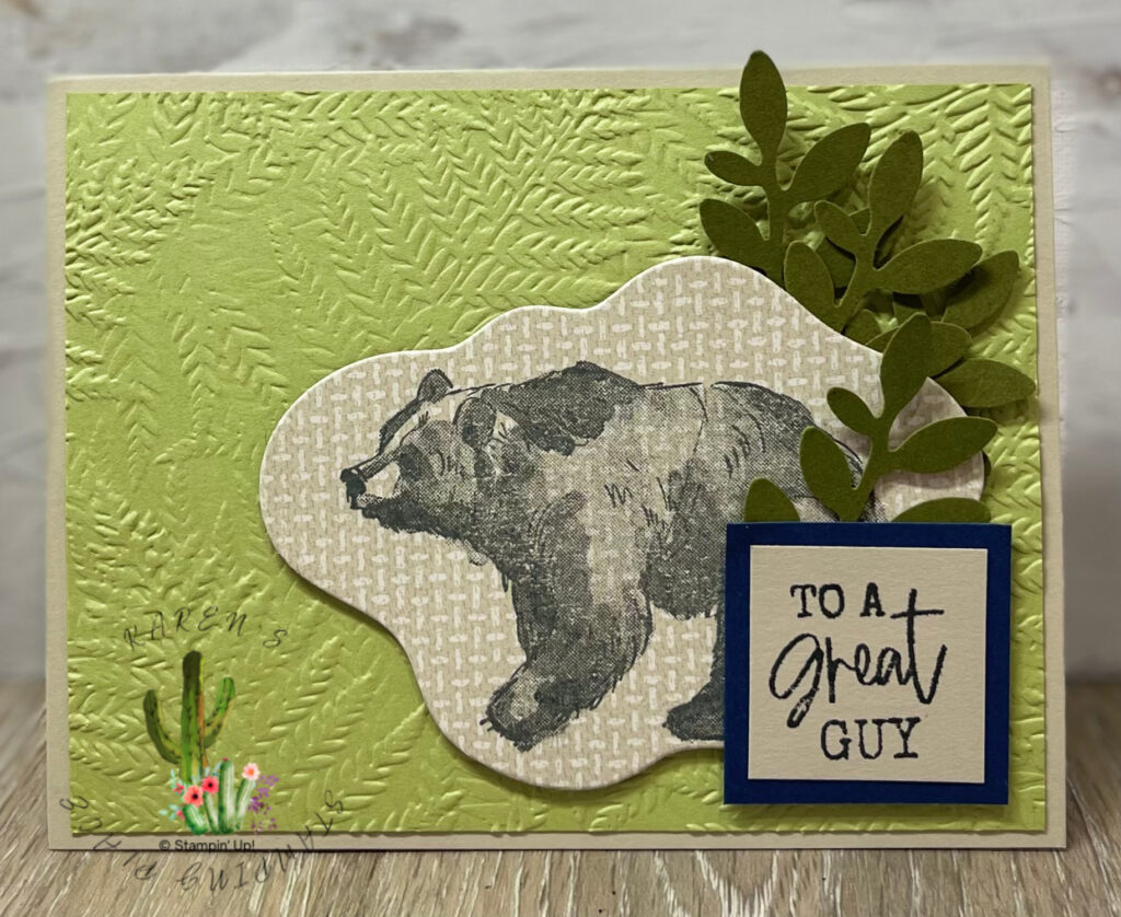 Masculine card using the Wildlife samp set