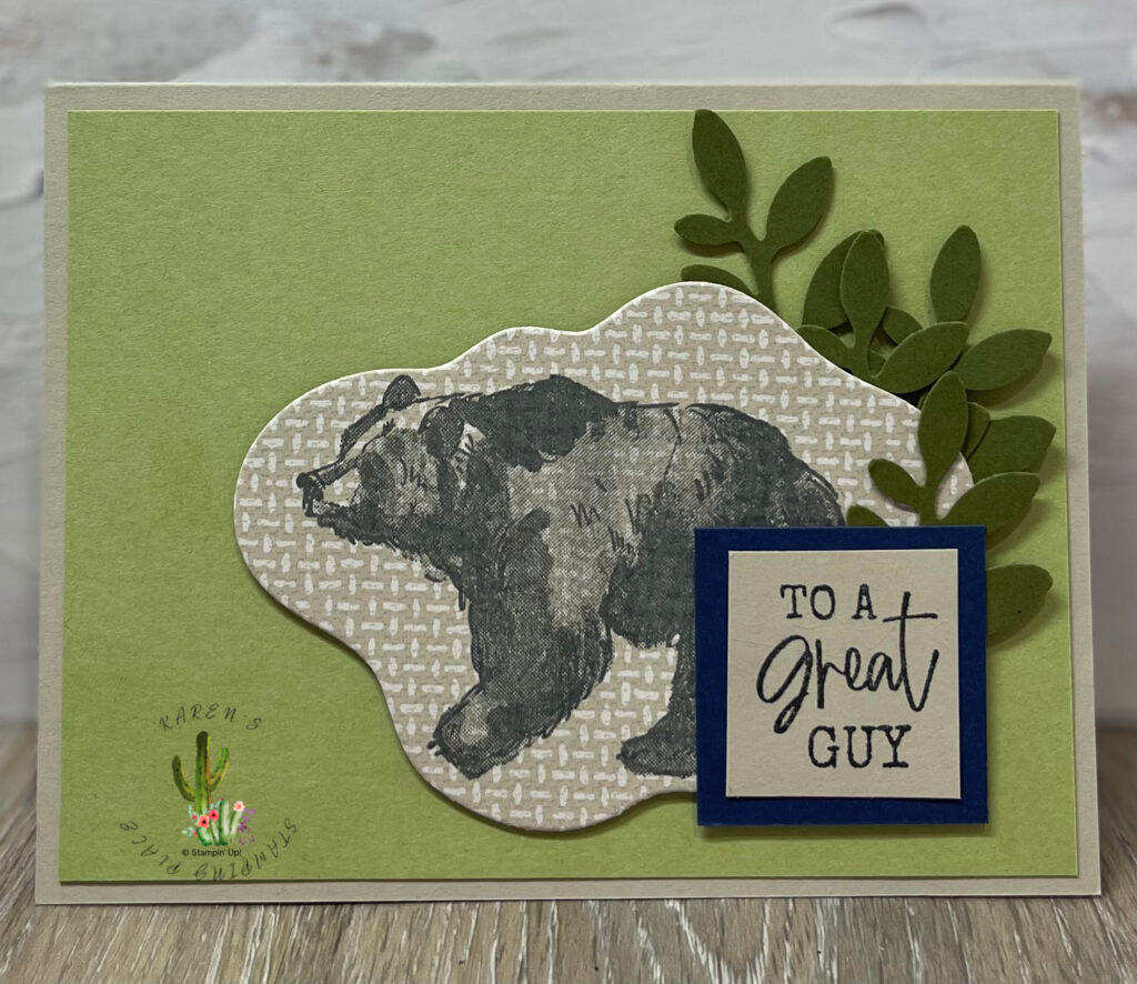 Wildlife card is great for masculine cards